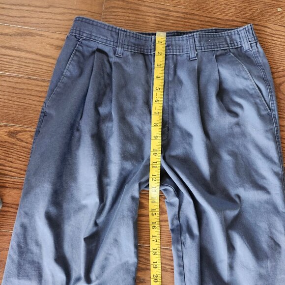 Vintage 90s Anchor Bay Blue Pants Size 33x34 Elastic Waist Made in USA Work Casu - Picture 6 of 11